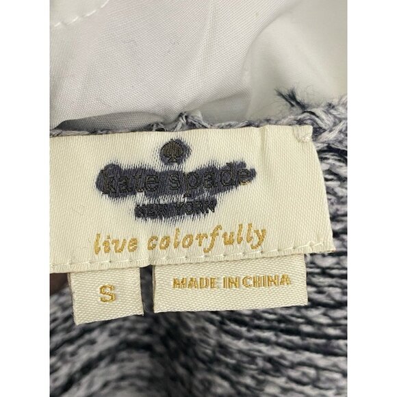 Kate Spade New York Womens Pullover Sweater Gray Marled Detachable Collar Bow S - Picture 7 of 9